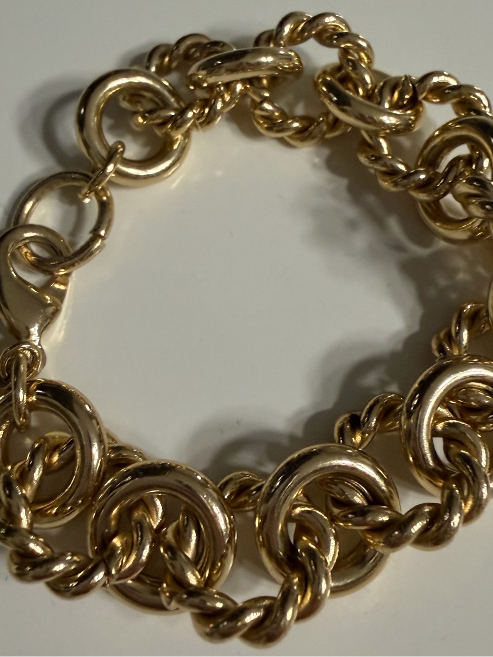 J. Crew Factory Gold-Tone Interlocking Circle Link Bracelet